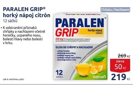 Nápoj horký Paralen Grip