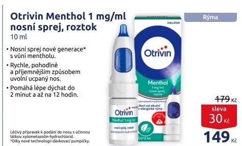 Nosní sprej 1 mg/ml Otrivin