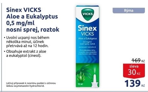 Nosní sprej Sinex Vicks