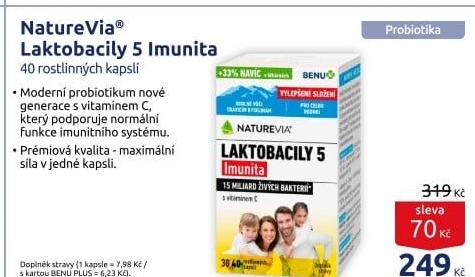 Probiotika Laktobacily 5 Imunita NatureVia Swiss
