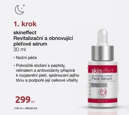 Revitalizační a obnovující pleťové sérum Skineffect