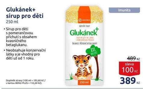 Sirup pro děti Glukánek+