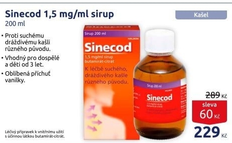 Sirup proti kašli Sinecod