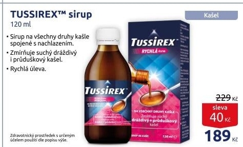 Sirup proti kašli Tussirex
