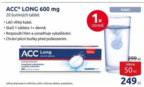 Šumivé tablety na vykašlávání Long ACC