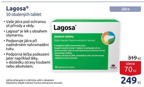 Tablety k léčbě onemocnění jater Lagosa