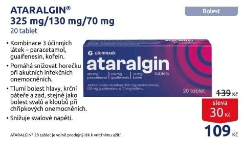 Tablety proti chřipce a bolesti Ataralgin