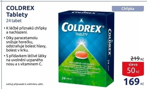 Tablety proti nachlazení Coldrex