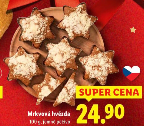 Pečivo mrkvová hvězda