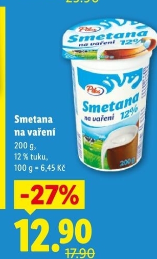 Smetana na vaření Pilos 12%