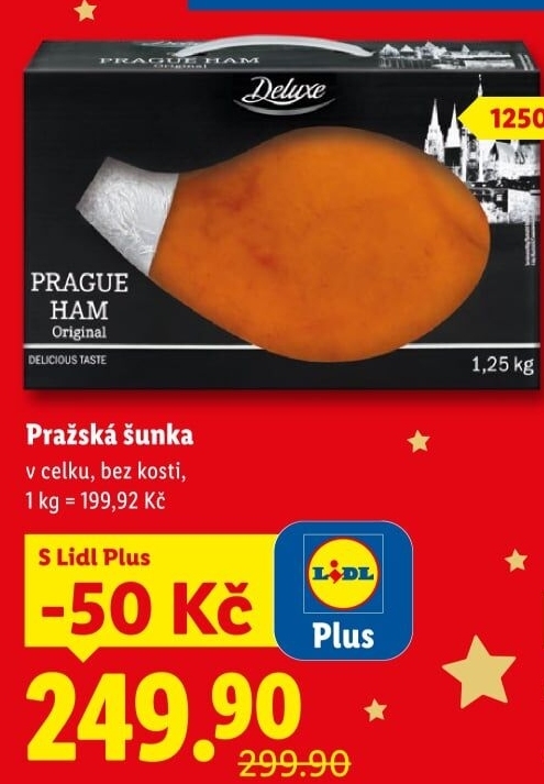 Šunka pražská v celku Deluxe