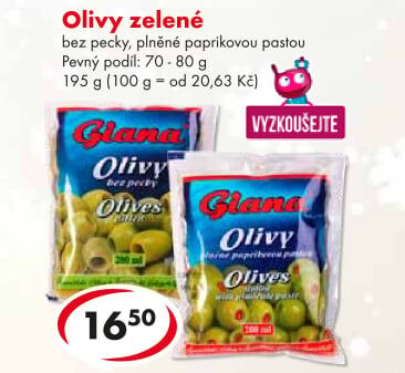 Olivy plněné Giana