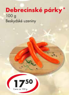 Párky debrecínské Beskydské uzeniny Chodura