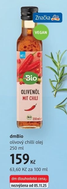 Olivový chilli olej dm Bio