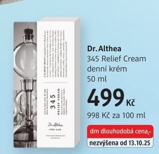 Pleťový krém 345 Relief Dr. Althea