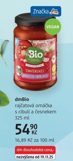 Rajčatová omáčka dm Bio
