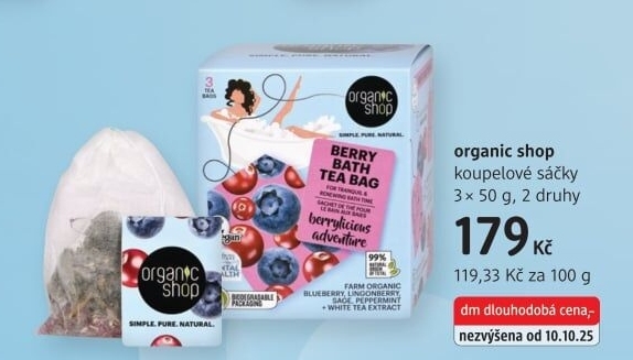 Sáčky do koupele Organic Shop