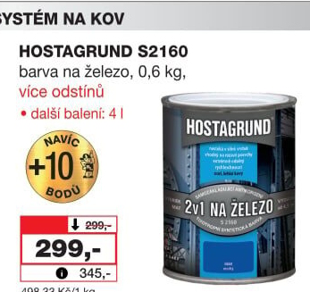 Barva na kov 2v1 na železo Hostagrund