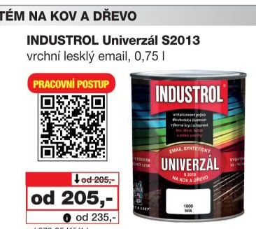 Nátěr na kov a dřevo Univerzál Industrol