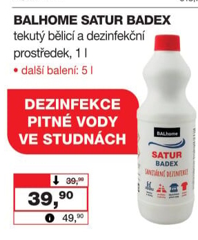 Sanitární kapalina Satur Badex Balhome