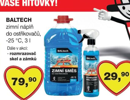 Směs do ostřikovačů zimní Baltech