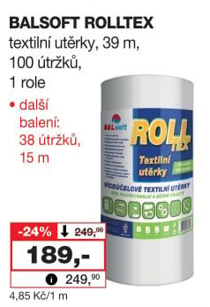 Textilní utěrky Rolltex BALsoft