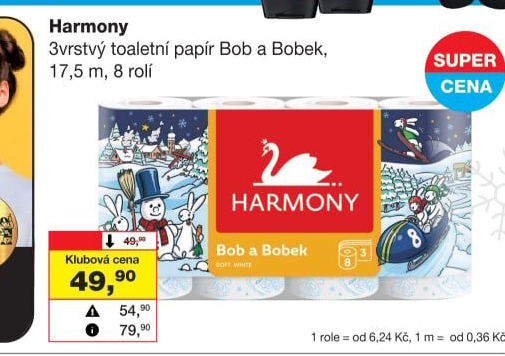 Toaletní papír 3vrstvý Harmony