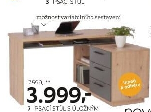 PSACÍ STŮL S ÚLOŽNÝM PROSTOREM