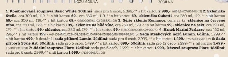 SKLENICE NA SEKT