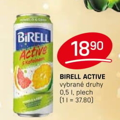 Nealkoholické pivo ochucené Active Birell