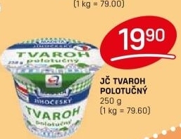 Tvaroh polotučný Jihočeský Madeta