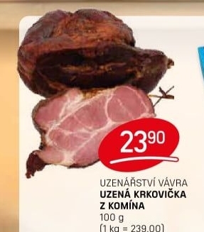 Uzená krkovička z komína Uzenářství Vávra