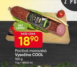 Salám Vysočina Cool Poctivá Moravská