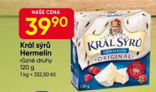 Sýr Hermelín Král sýrů