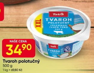 Tvaroh polotučný 3,5% Tatra