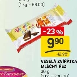 Dezert řez Veselá zvířátka
