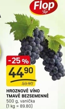 Hrozny tmavé bezsemenné