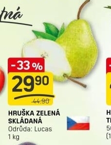 Hrušky zelené Lucasova