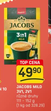 Instantní káva porcovaná 3v1 Jacobs Mild