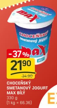Jogurt smetanový max bílý Choceňský
