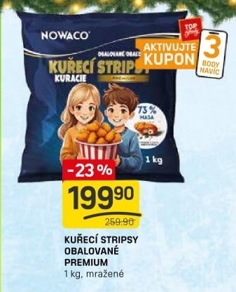 Kuřecí stripsy mražené Zizu Premium Nowaco