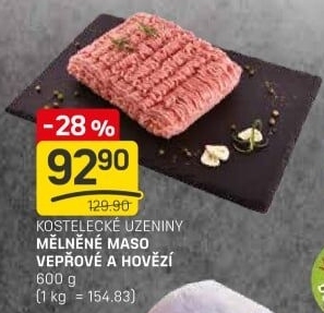 Mělněné maso mix Kostelecké uzeniny