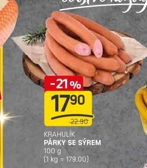 Párky se sýrem Krahulík