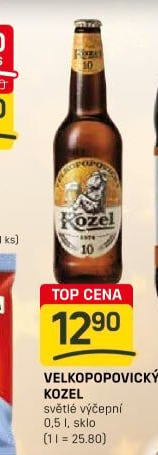 Pivo světlé výčepní 10°Velkopopovický Kozel