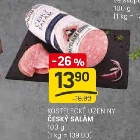 Salám český Kostelecké uzeniny