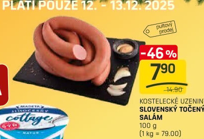 Salám slovenský točený Kostelecké uzeniny