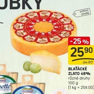 Sýr Blaťácké zlato Madeta