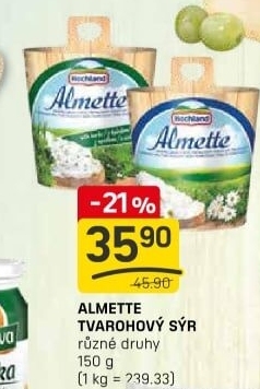 Tvarohový sýr Almette Hochland