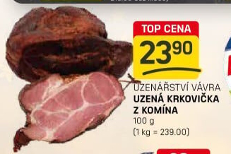 Uzená krkovička z komína Uzenářství Vávra