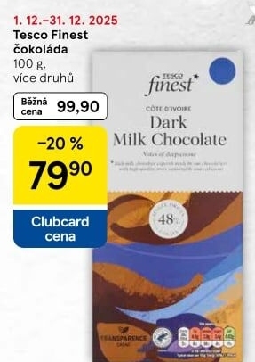 Čokoláda Tesco Finest
